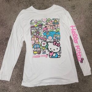 White Hello Kitty Long Sleeve Top